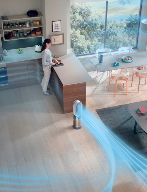 Dyson HP09 Purifier Hot+Cool Formaldehyde Purifying Fan Heater, White/Gold, 379706-01 product photo View 07 L