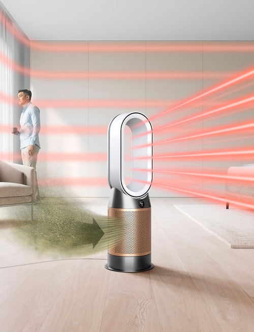 Dyson HP09 Purifier Hot+Cool Formaldehyde Purifying Fan Heater, White/Gold, 379706-01 product photo View 11 L