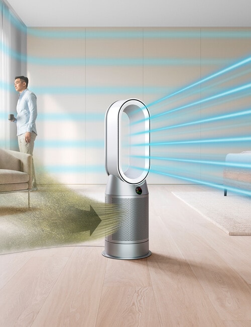 Dyson HP07 Pure Hot+Cool Purifying Fan Heater, White & Silver, 368944-01 product photo View 11 L