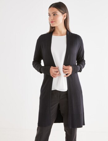 Oliver Black Longline Cardigan, Black product photo
