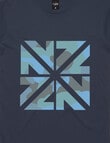 Mr Vintage Camo NZZN Tee, Navy product photo View 02 S