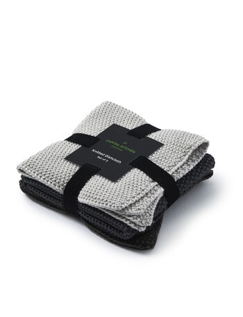 Capital Kitchen Knitted Dish Cloth, Grey, Set of 3 product photo