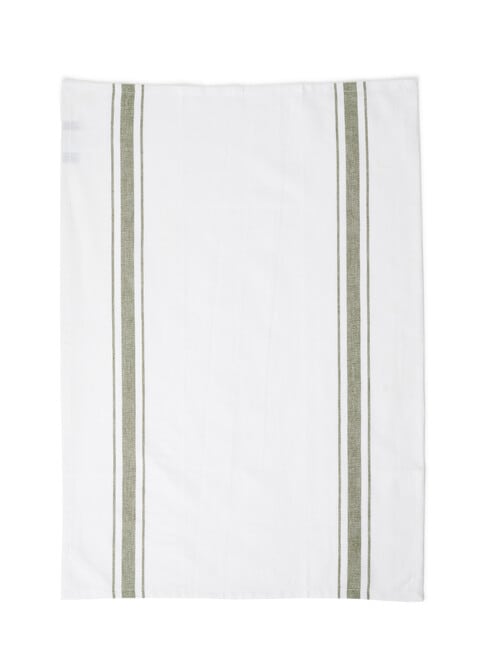 Capital Kitchen Sinclair Tea Towel, Green Stripe, Set of 3 product photo View 04 L