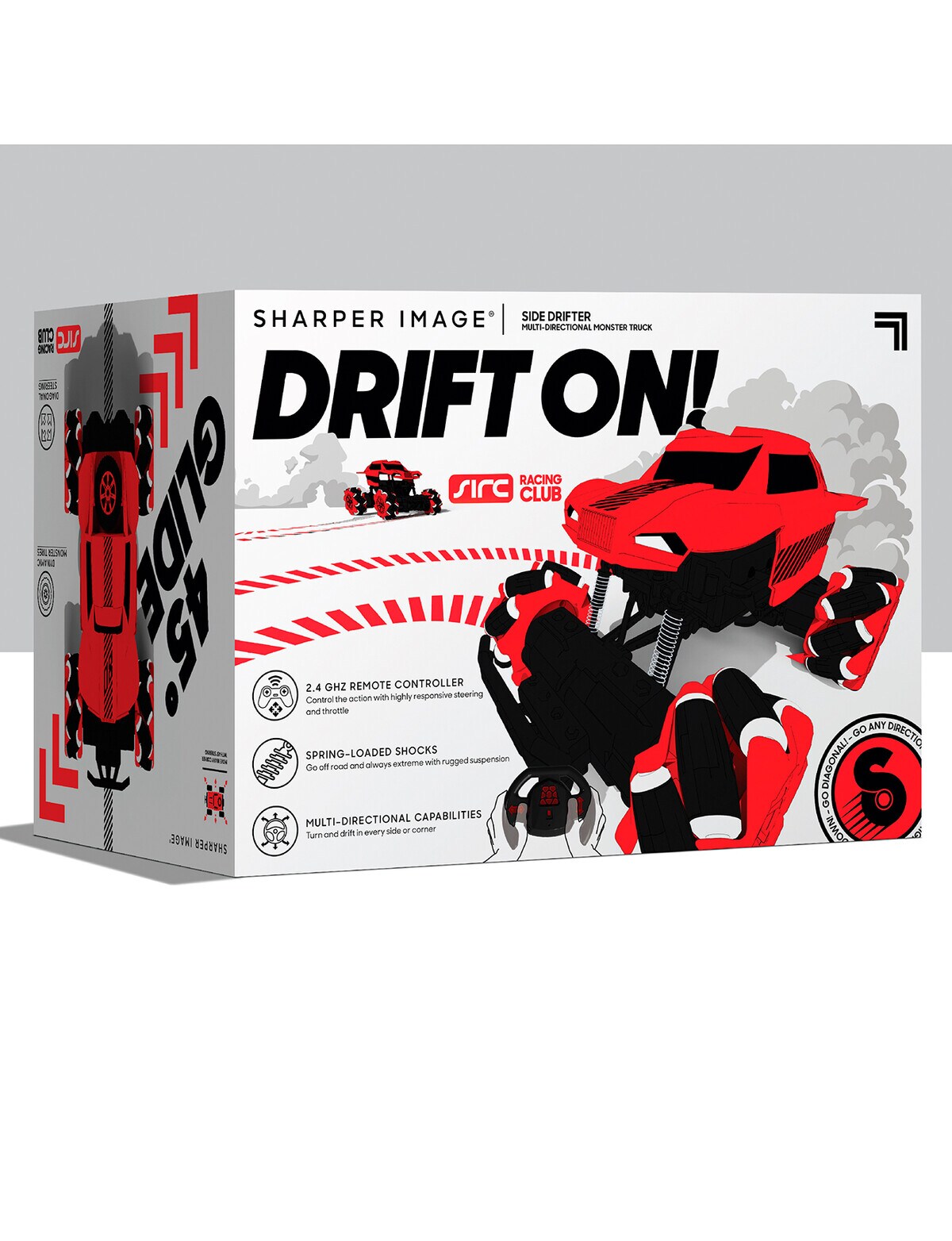 Sharper Image Side Drifter Monster Truck Remote Control Cars, Trucks