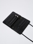 Carte Leather Small Flap Cross-Body Bag, Black product photo View 02 S