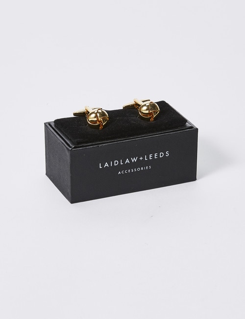Laidlaw + Leeds Knot Cufflink, Gold product photo View 03 L