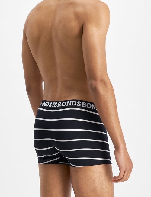 Bonds Everyday Stripe Trunk, 3-Pack, Black & Grey product photo View 04 L