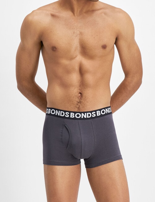 Bonds Everyday Stripe Trunk, 3-Pack, Black & Grey product photo View 06 L