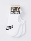 Bonds Logo Sneaker Sock, 3-Pack, White product photo View 02 S