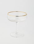 CinCin Kingston Champagne Saucer, Gold Rim product photo