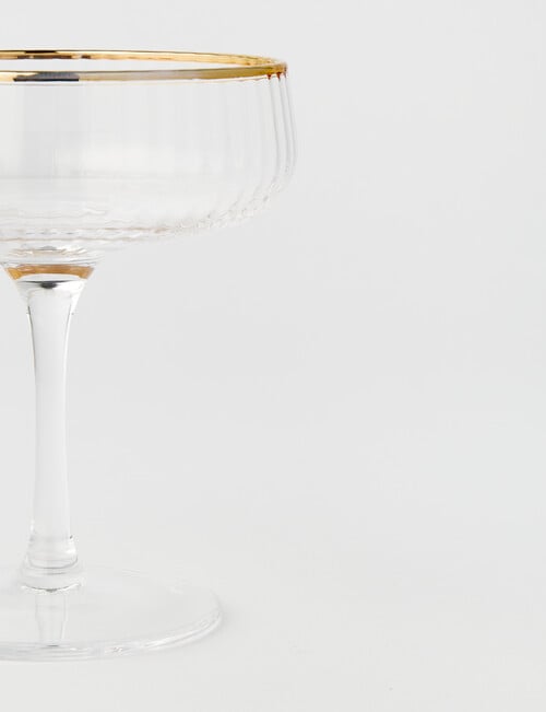 CinCin Kingston Champagne Saucer, Gold Rim product photo View 02 L