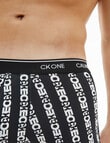 Calvin Klein CK One Low Rise Trunk, Black Pattern product photo View 03 S