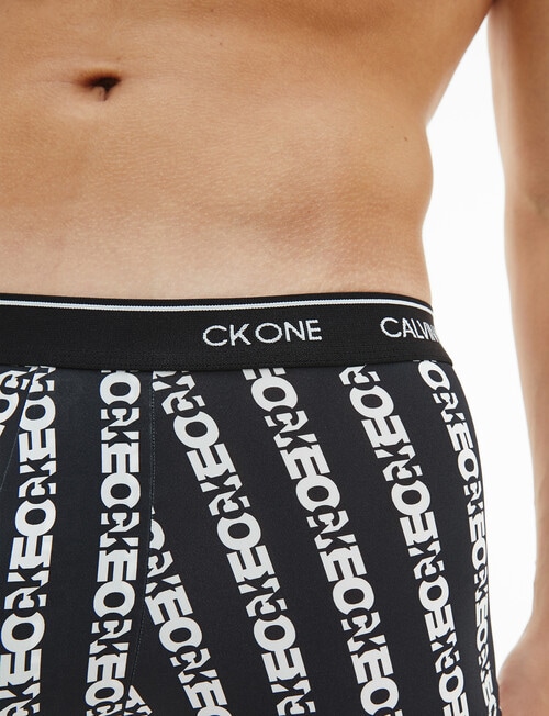Calvin Klein CK One Low Rise Trunk, Black Pattern product photo View 03 L