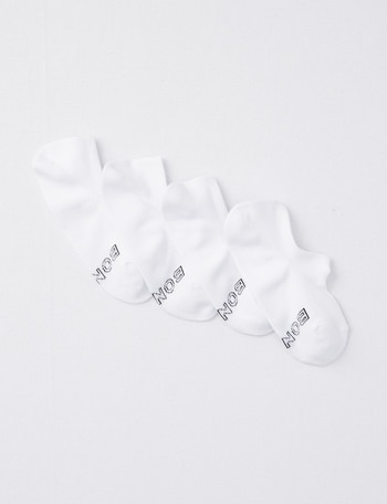Bonds Logo Light Sneaker Sock, 4-Pack, White product photo