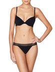 Me By Bendon Stripe Elastic Demi Bra, Black, A-DD product photo