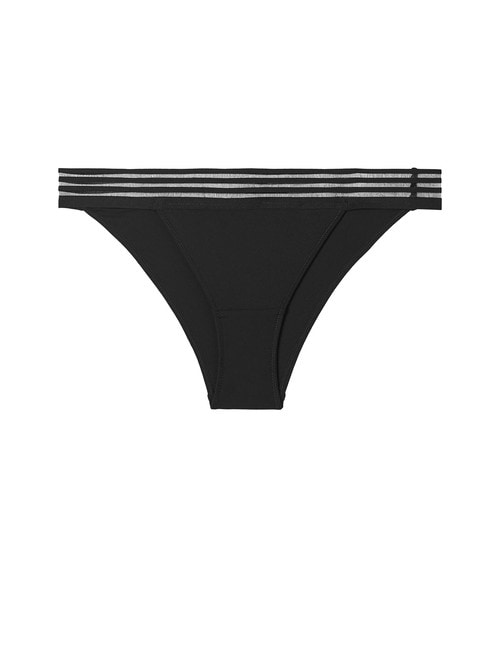 Me By Bendon Stripe Elastic Cheeky Pant, Black product photo View 03 L