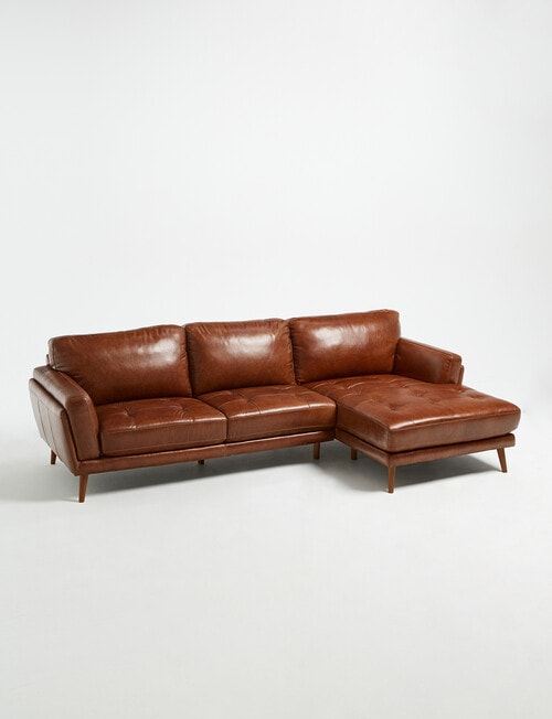 LUCA Furniture Hendrix Leather 2.5 Seater with Right Hand Chaise product photo