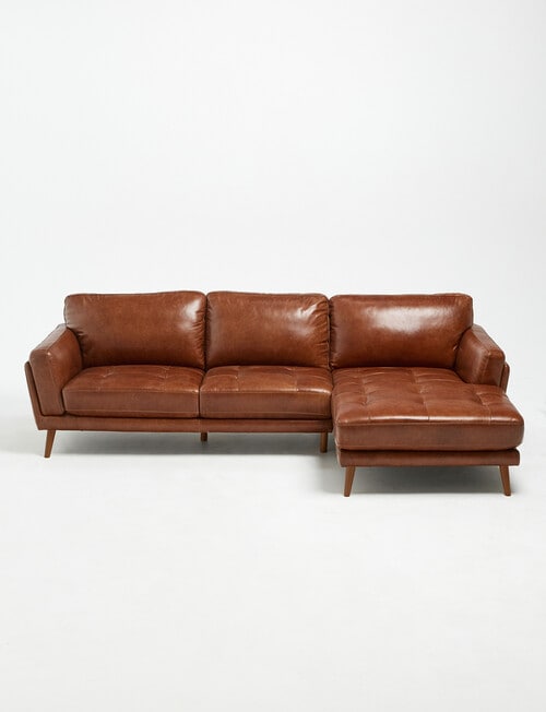 LUCA Furniture Hendrix Leather 2.5 Seater with Right Hand Chaise product photo View 02 L