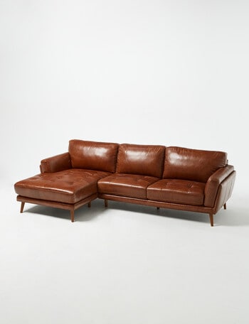 LUCA Furniture Hendrix Leather 2.5 Seater with Left Hand Chaise product photo