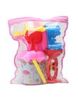 Water Play Beach Bucket Set in Pink Bag 7-pieces product photo