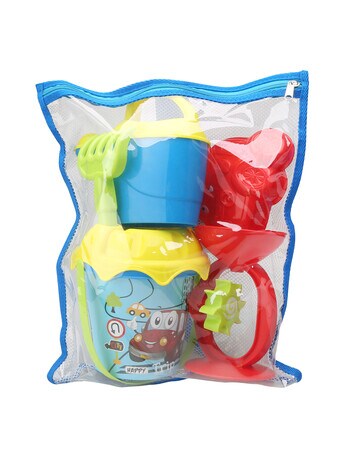 Water Play Beach Bucket Set in Blue Bag 7-pieces product photo