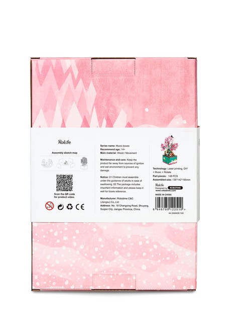 DIY Kits Rolife Cherry Blossom Tree Music Box product photo View 02 L