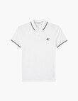 Calvin Klein Tipping Slim Polo Shirt, White product photo