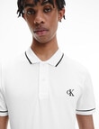 Calvin Klein Tipping Slim Polo Shirt, White product photo View 02 S