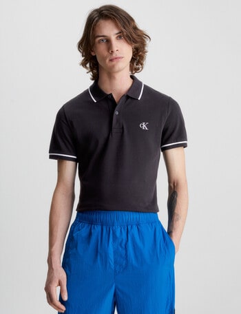 Calvin Klein Tipping Slim Polo Shirt, Black product photo