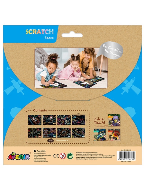 AVENIR Scratch Art Kit, 8 Pieces, Space product photo View 02 L
