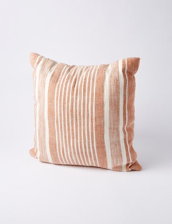 M&Co Stripe Cotton Cushion, Adobe product photo