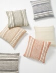 M&Co Stripe Cotton Cushion, Adobe product photo View 03 S