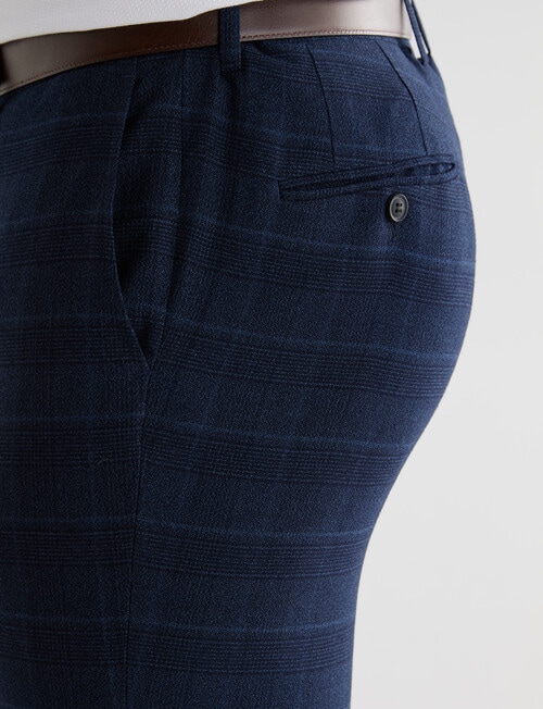 Laidlaw + Leeds Check Tailored Pant, Navy product photo View 04 L