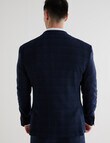 Laidlaw + Leeds Check Tailored Jacket, Navy product photo View 02 S