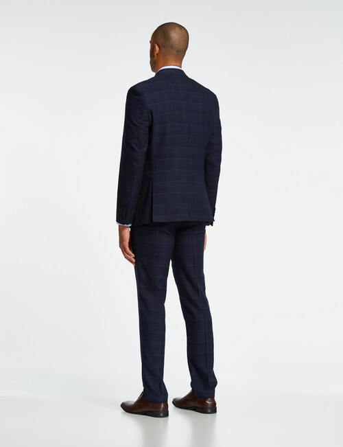 Laidlaw + Leeds Check Tailored Jacket, Navy product photo View 02 L