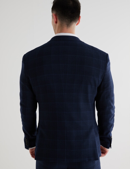 Laidlaw + Leeds Check Tailored Jacket, Navy product photo View 02 L