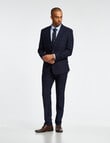 Laidlaw + Leeds Check Tailored Jacket, Navy product photo View 03 S