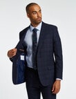 Laidlaw + Leeds Check Tailored Jacket, Navy product photo View 04 S