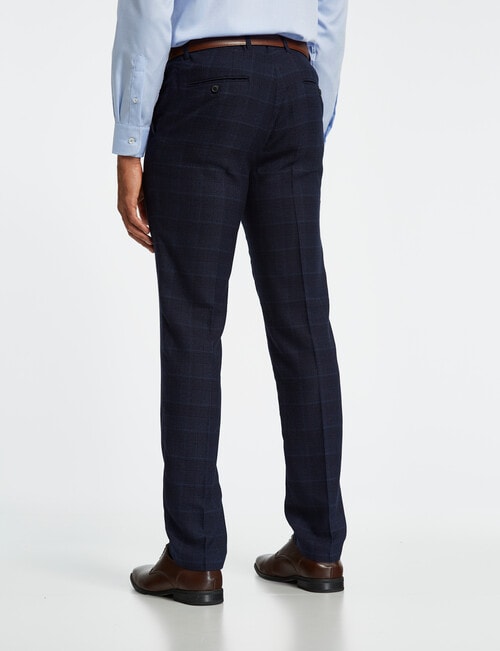 Laidlaw + Leeds Check Tailored Pant, Navy product photo View 02 L