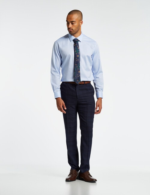 Laidlaw + Leeds Check Tailored Pant, Navy product photo View 03 L