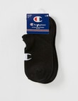 Champion No Show Sock, 3-Pack, Black product photo View 03 S
