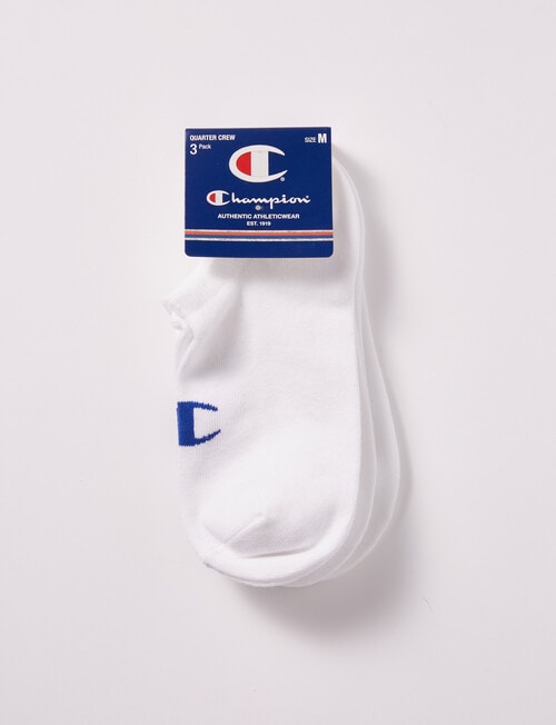 Champion No Show Sock, 3-Pack, White product photo View 02 L