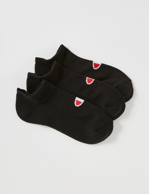 Champion Low Cut Sock, 3-Pack, Black product photo