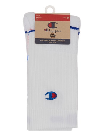 Champion NBL Cushion Crew Sock, 2-Pack, White product photo