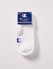 Champion No Show Sock, 3-Pack, White product photo View 02 S