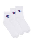 Champion Cushion Quarter Crew Socks, 3-Pack, White product photo View 02 S