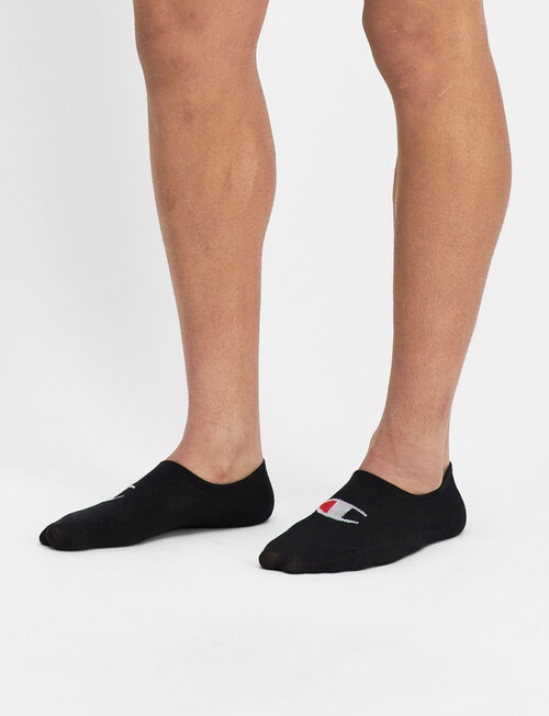 Champion Sneaker Sock, 3-Pack, Black product photo View 02 L