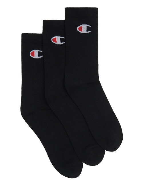 Champion Cushion Crew Sock, 3-Pack, Black product photo View 02 L