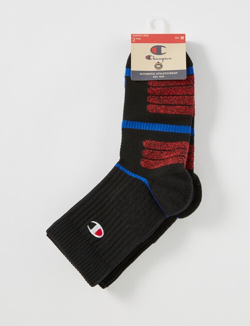 Champion NBL Quarter Crew Socks, 2-Pack, Black product photo View 02 L