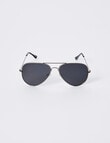 Gasoline Aviator Sunglasses, Gunmetal product photo View 02 S